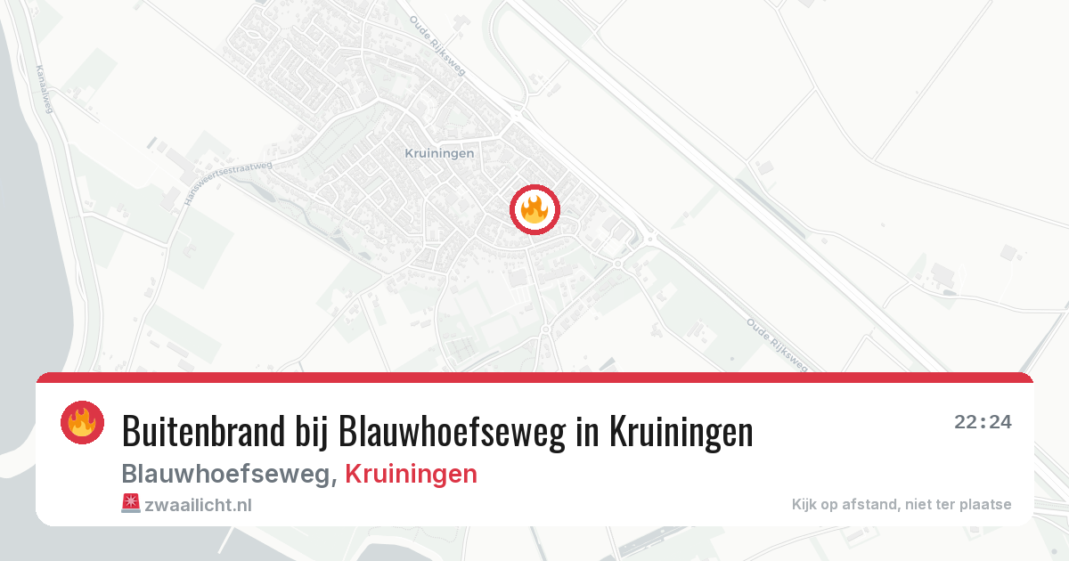 Buitenbrand bij Blauwhoefseweg in Kruiningen — 16 jul 2026