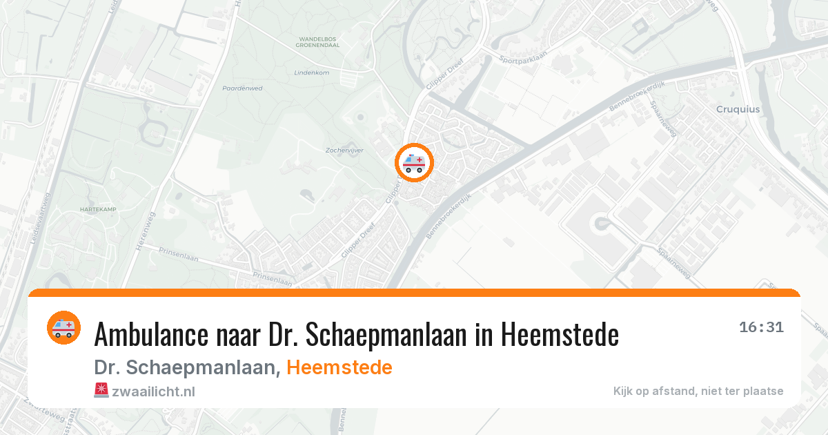 Ambulance naar Dr. Schaepmanlaan in Heemstede — 3 jun 2026