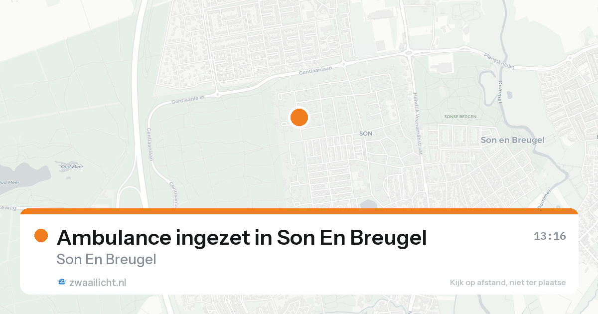 Ambulance ingezet in Son En Breugel — 14 aug 2026