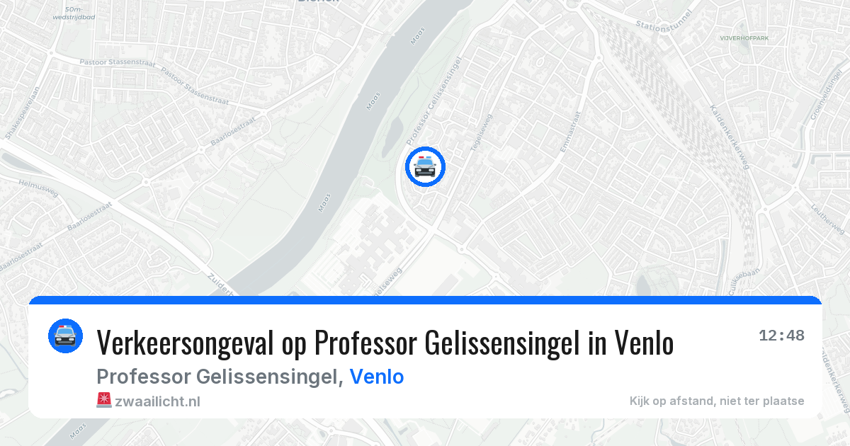 Verkeersongeval op Professor Gelissensingel in Venlo — 3 aug 2026