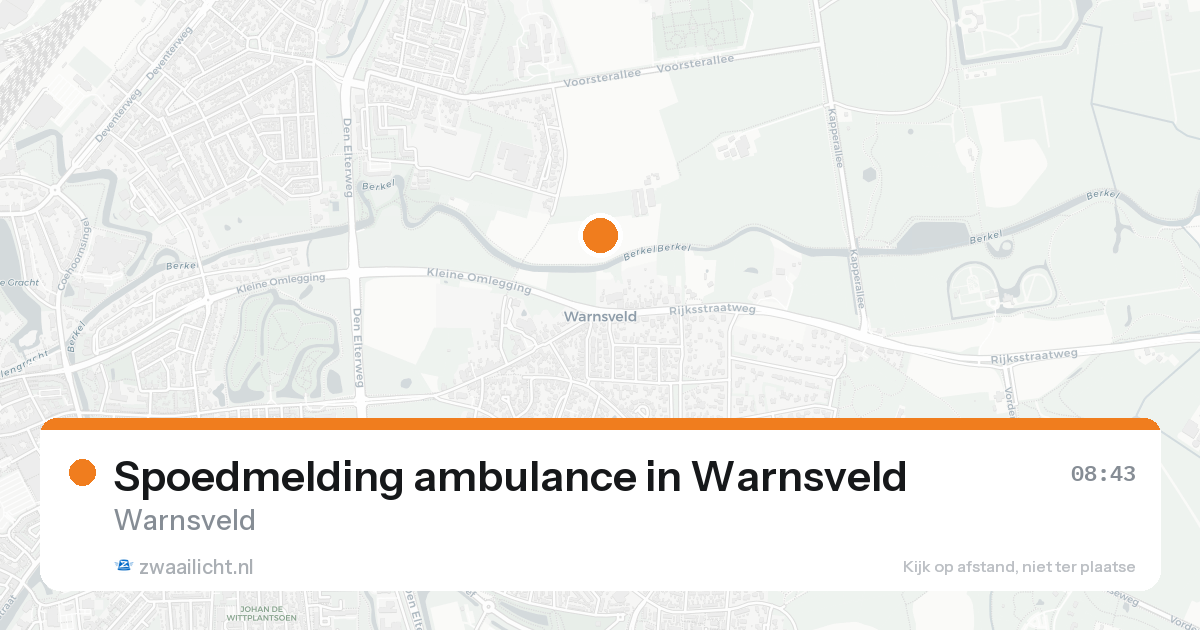 Spoedmelding ambulance in Warnsveld — 8 feb 2026