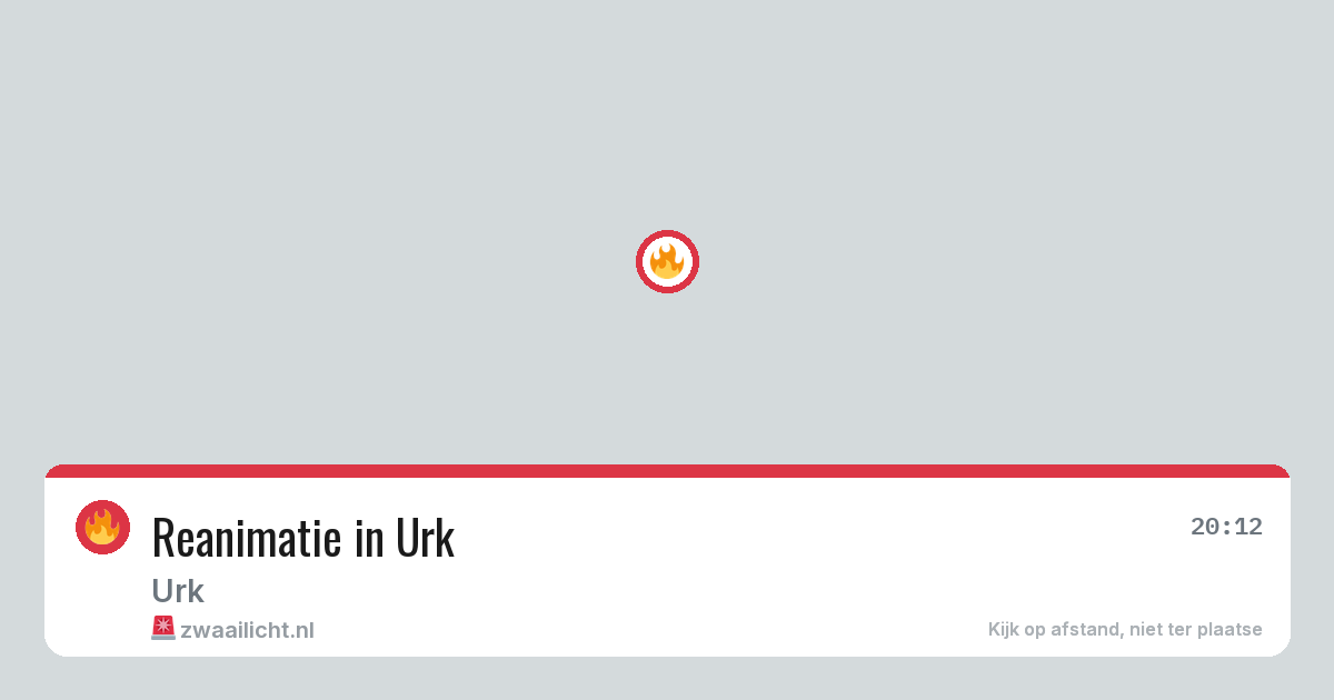 Reanimatie in Urk — 11 aug 2026