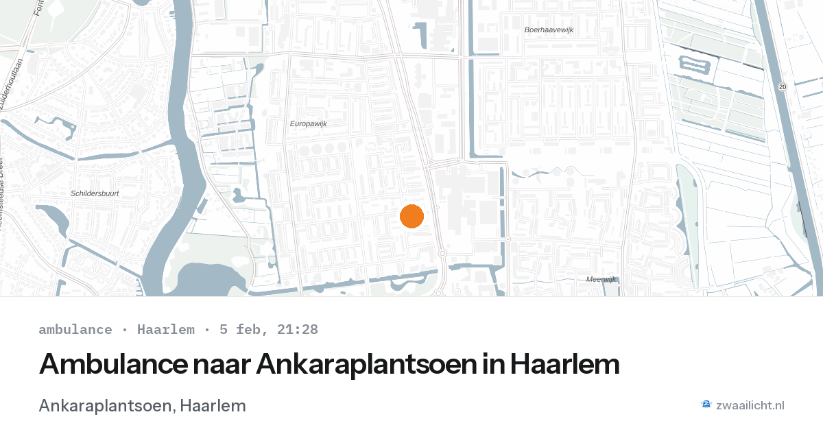 Ambulance naar Ankaraplantsoen in Haarlem — 5 feb 2026