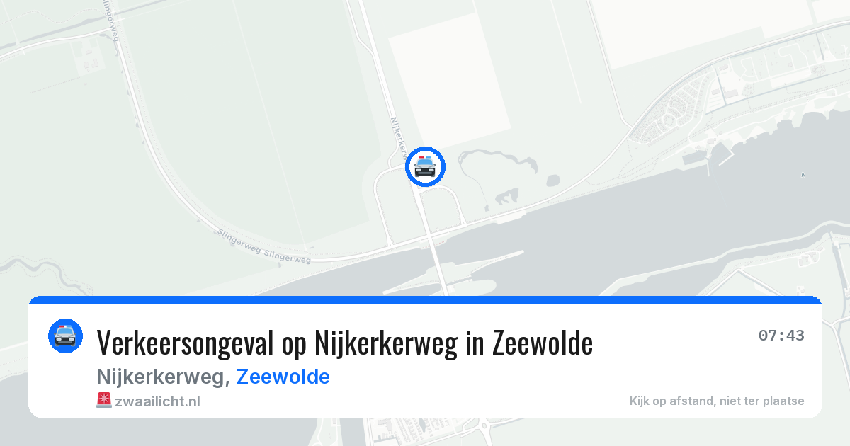 Verkeersongeval op Nijkerkerweg in Zeewolde — 16 feb 2026