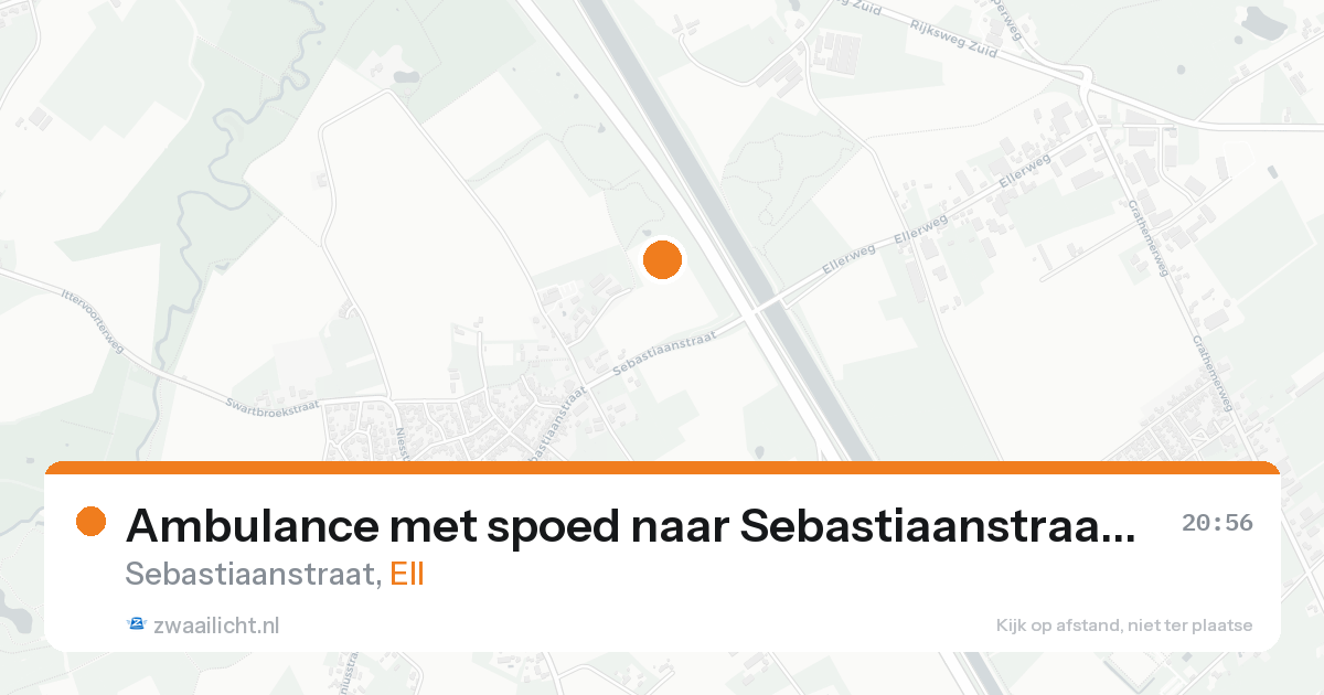 Ambulance met spoed naar Sebastiaanstraat in Ell — 9 aug 2026