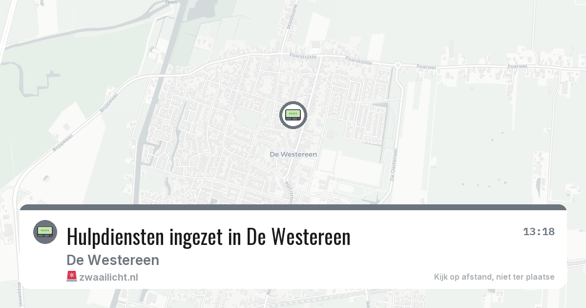 Hulpdiensten ingezet in De Westereen — 1 feb 2026 | 🚨 Zwaailicht.nl