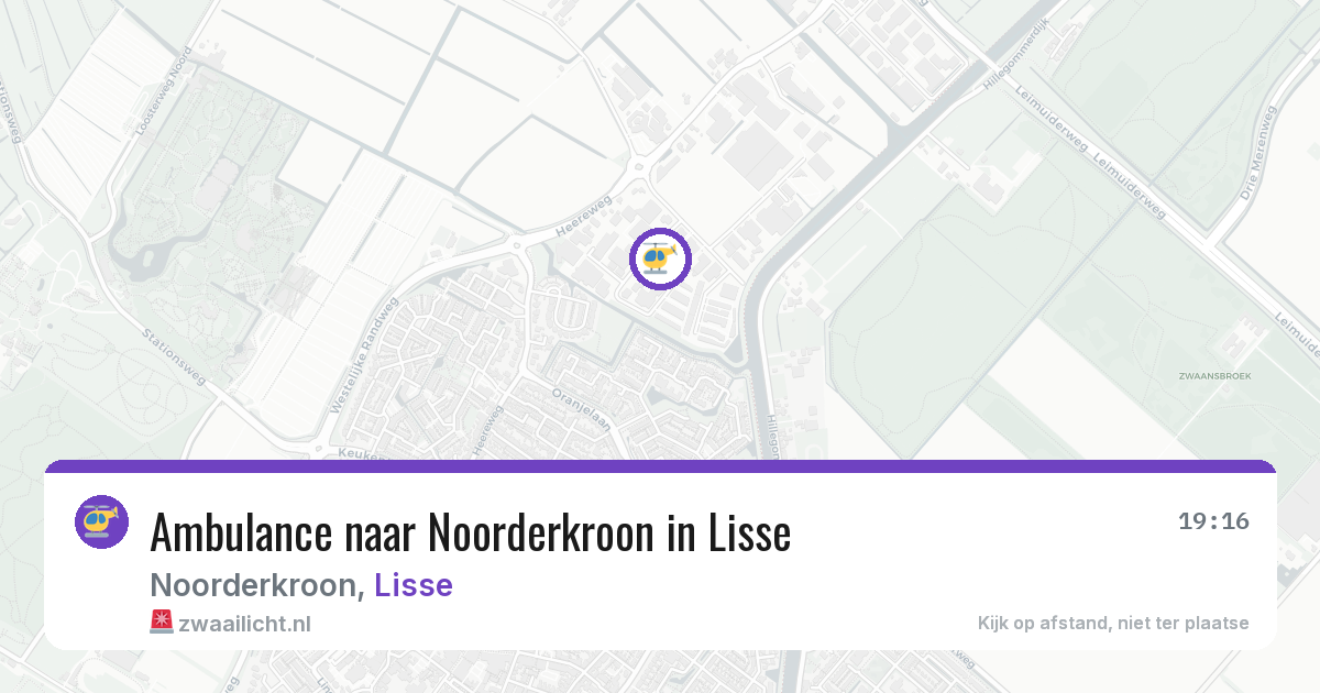 Ambulance naar Noorderkroon in Lisse — 28 mei 2026