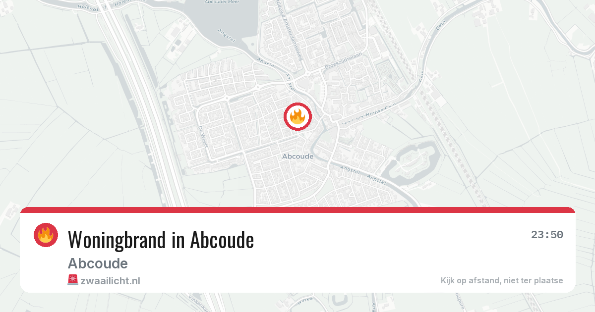 Woningbrand in Abcoude — 27 jun 2026