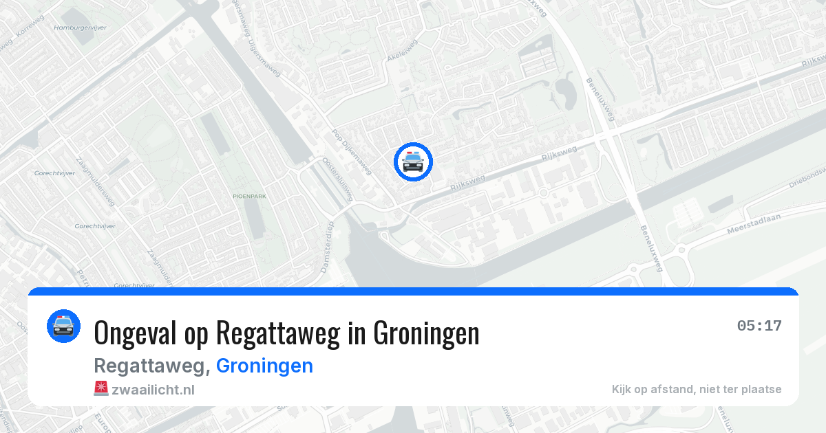 Ongeval op Regattaweg in Groningen — 25 jan 2026