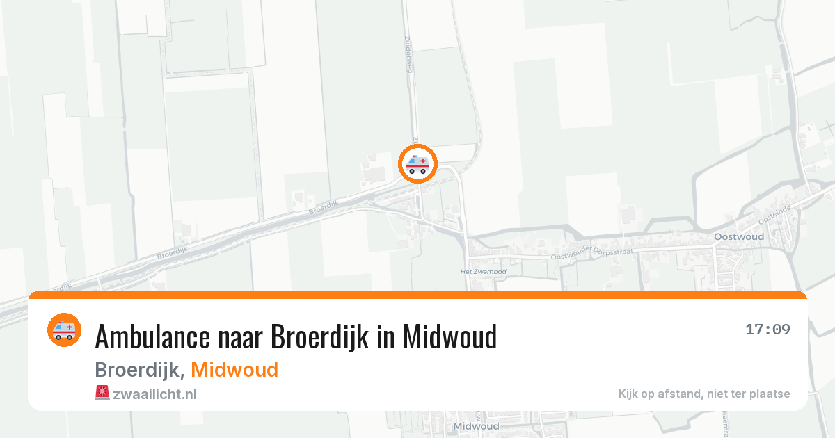Ambulance naar Broerdijk in Midwoud — 23 mrt 2026