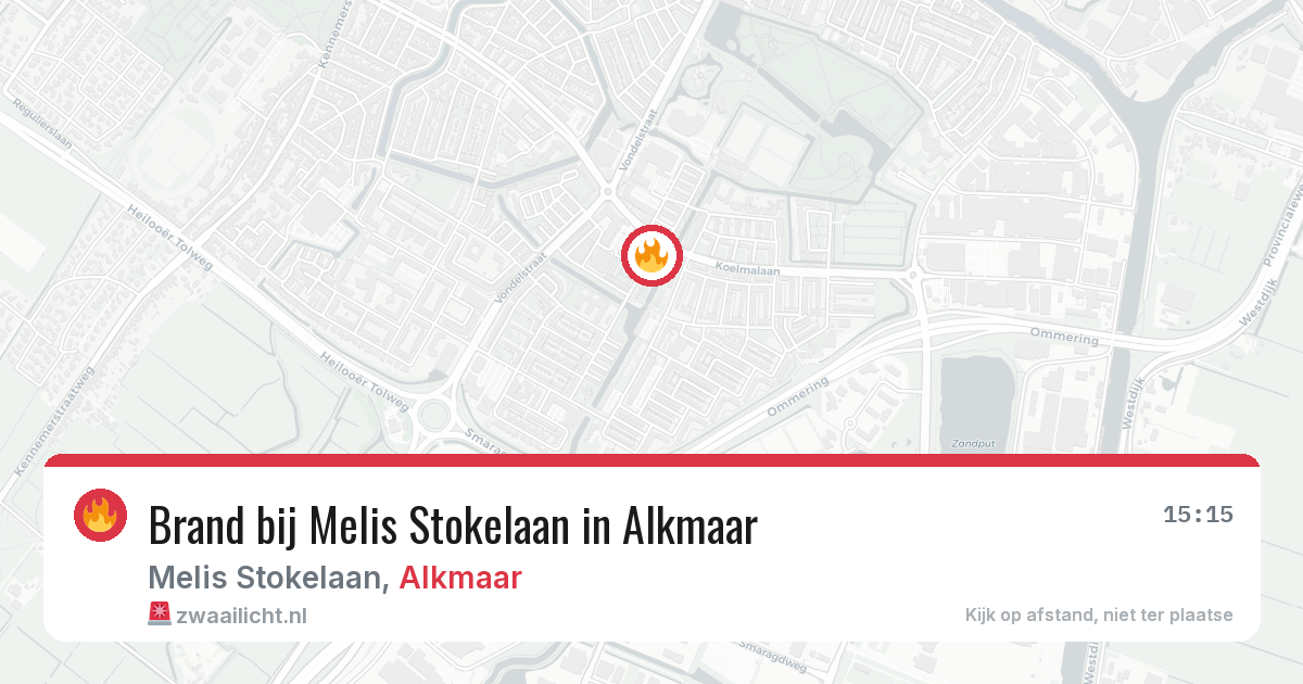 Brand bij Melis Stokelaan in Alkmaar — 23 mei 2026