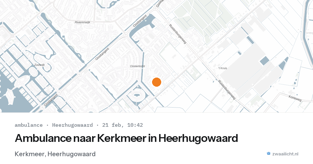 Ambulance naar Kerkmeer in Heerhugowaard — 21 feb 2026