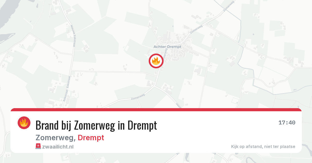 Brand bij Zomerweg in Drempt — 4 mei 2026