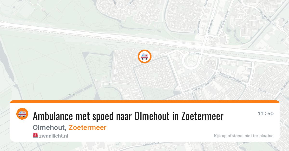 Ambulance met spoed naar Olmehout in Zoetermeer — 28 apr 2026