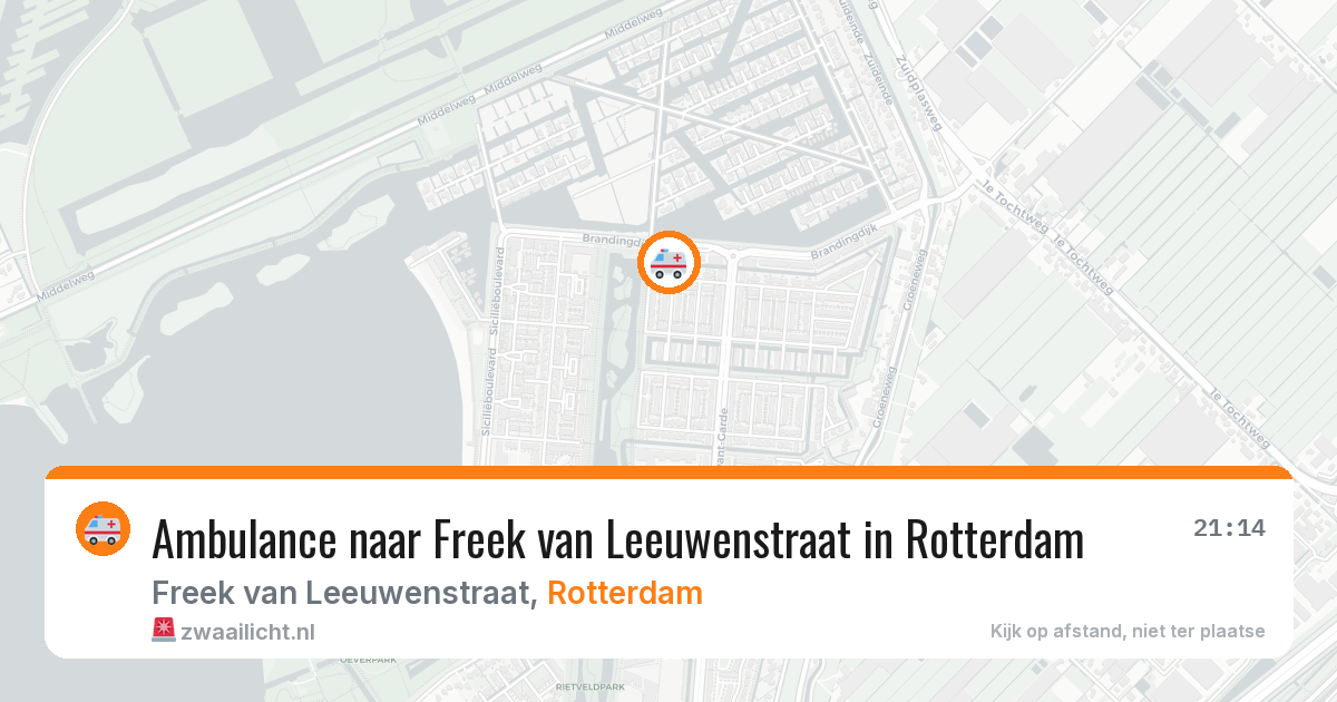 Ambulance naar Freek van Leeuwenstraat in Rotterdam — 12 aug 2026