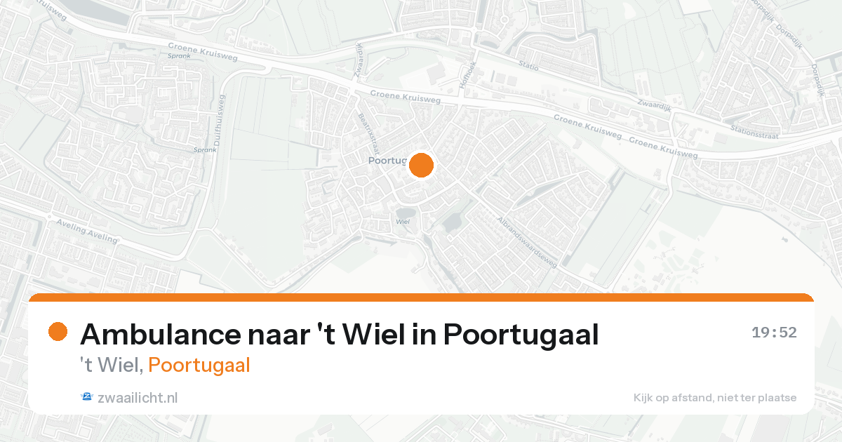 Ambulance naar 't Wiel in Poortugaal — 16 aug 2026