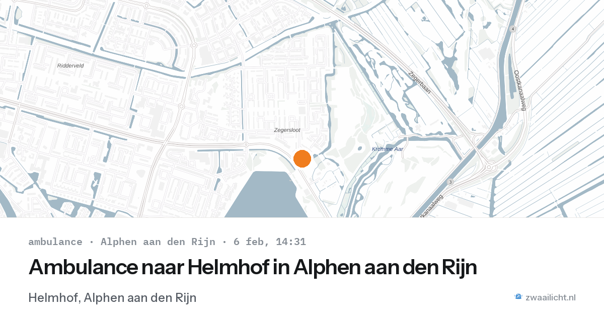 Ambulance naar Helmhof in Alphen aan den Rijn — 6 feb 2026