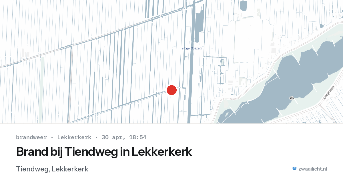 Brand bij Tiendweg in Lekkerkerk — 30 apr 2026
