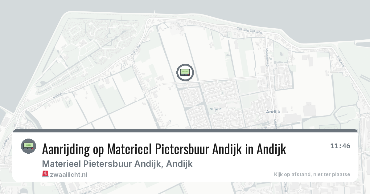 Aanrijding op Materieel Pietersbuur Andijk in Andijk — 29 jan 2026