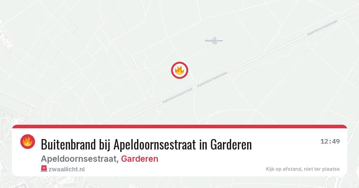 Buitenbrand bij Apeldoornsestraat in Garderen — 11 jul 2026
