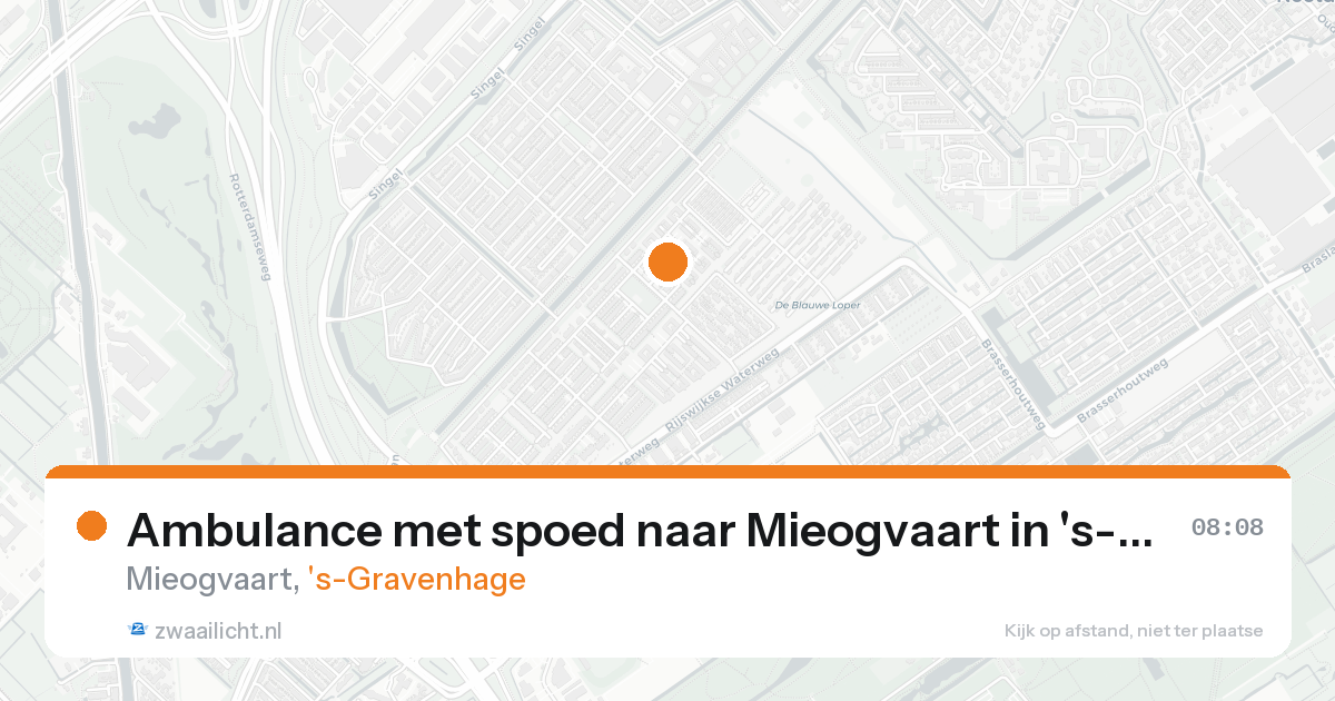 Ambulance met spoed naar Mieogvaart in 's-Gravenhage — 4 mei 2026
