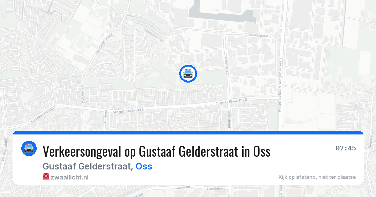 Verkeersongeval op Gustaaf Gelderstraat in Oss — 19 jun 2026