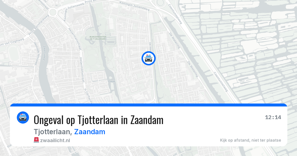 Ongeval op Tjotterlaan in Zaandam — 22 mrt 2026