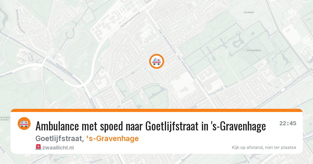 Ambulance met spoed naar Goetlijfstraat in 's-Gravenhage — 4 jul 2026