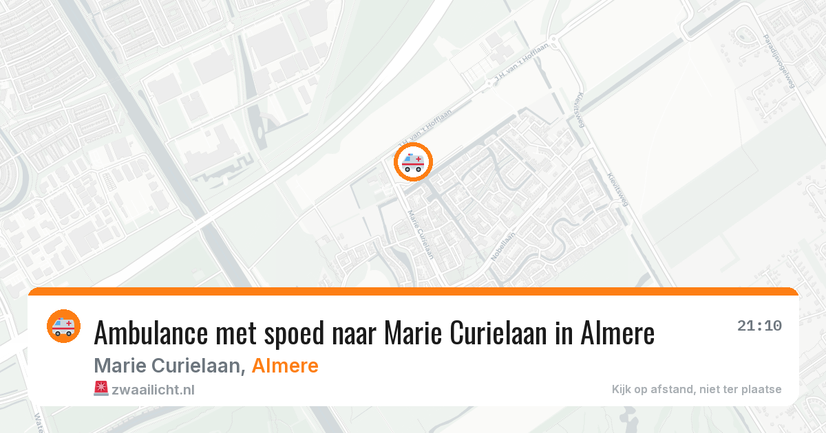 Ambulance met spoed naar Marie Curielaan in Almere — 12 jun 2026