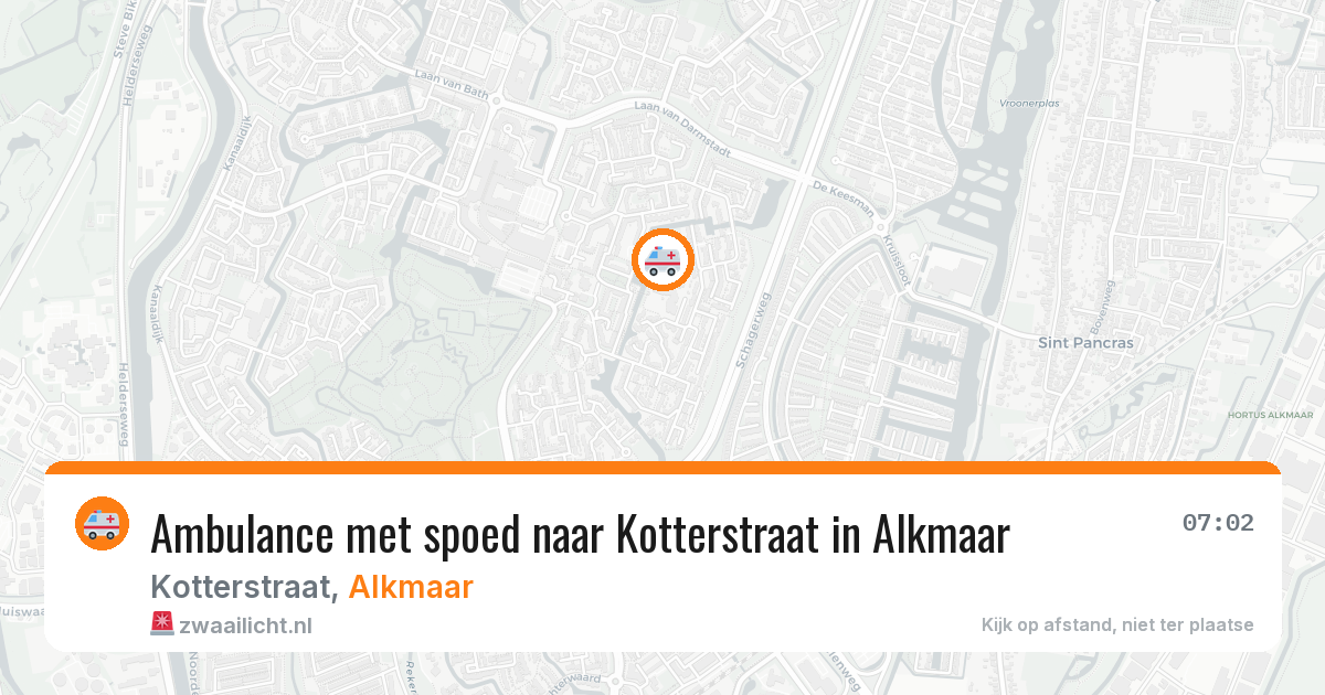 Ambulance met spoed naar Kotterstraat in Alkmaar — 3 jun 2026