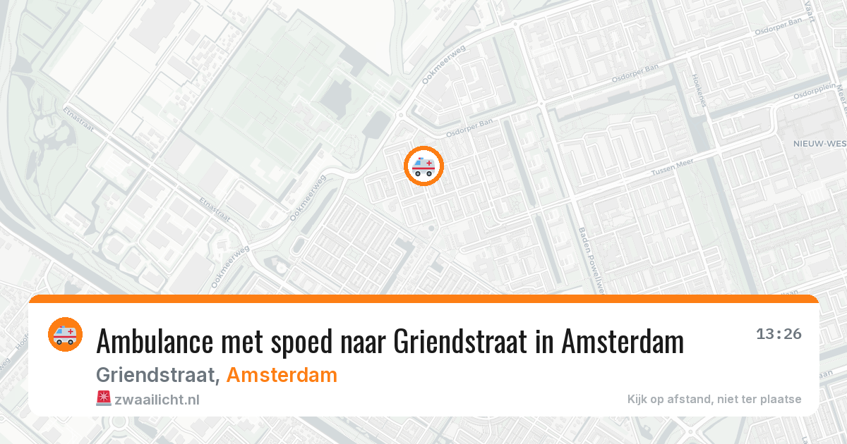 Ambulance met spoed naar Griendstraat in Amsterdam — 28 apr 2026
