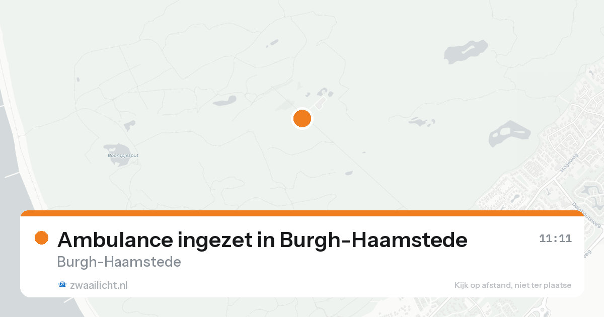 Ambulance ingezet in Burgh-Haamstede — 25 aug 2026