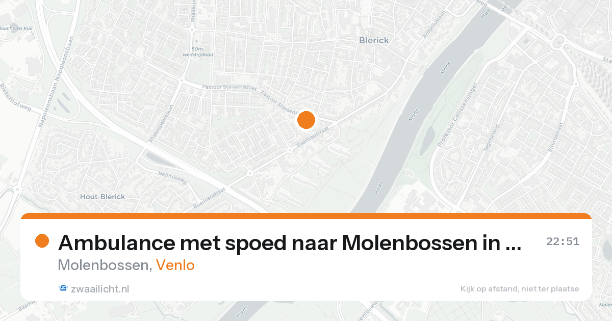 Ambulance met spoed naar Molenbossen in Venlo — 15 aug 2026