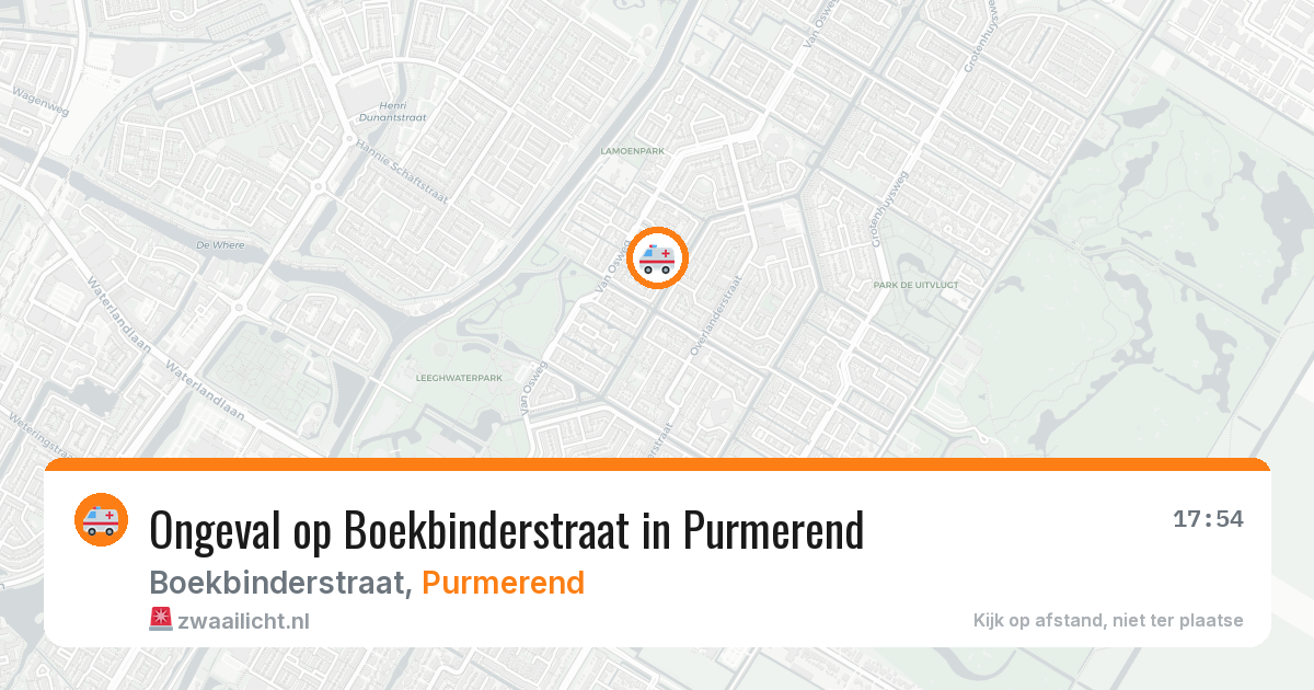 Ongeval op Boekbinderstraat in Purmerend — 30 apr 2026