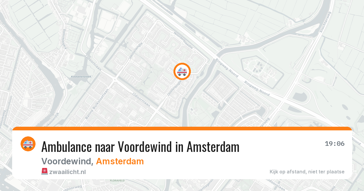 Ambulance naar Voordewind in Amsterdam — 30 mei 2026