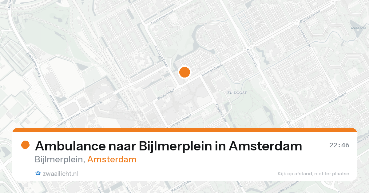 Ambulance naar Bijlmerplein in Amsterdam — 23 aug 2026