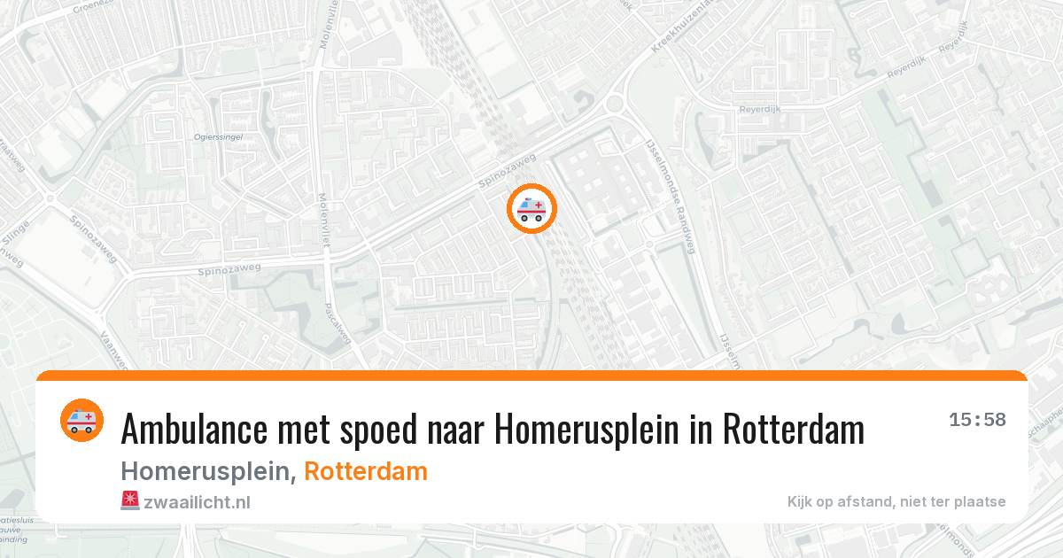 Ambulance met spoed naar Homerusplein in Rotterdam — 10 jun 2026
