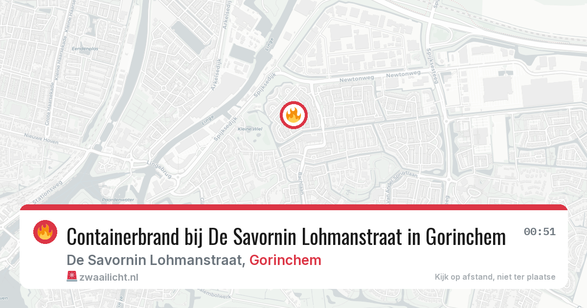 Containerbrand bij De Savornin Lohmanstraat in Gorinchem — 29 jun 2026