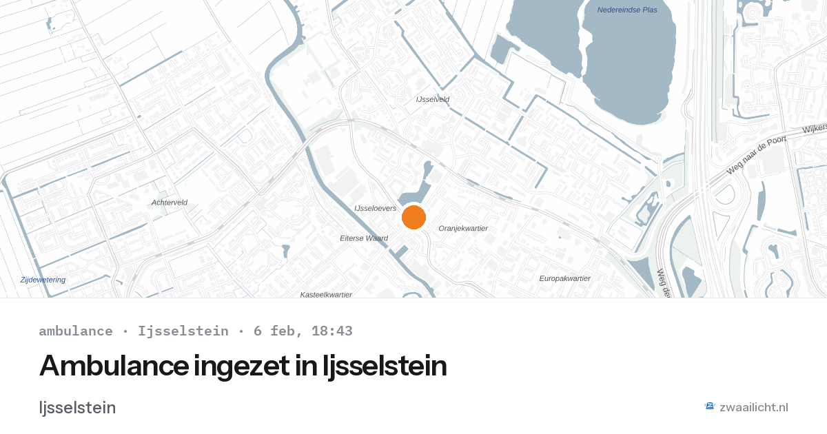 Ambulance ingezet in Ijsselstein — 6 feb 2026