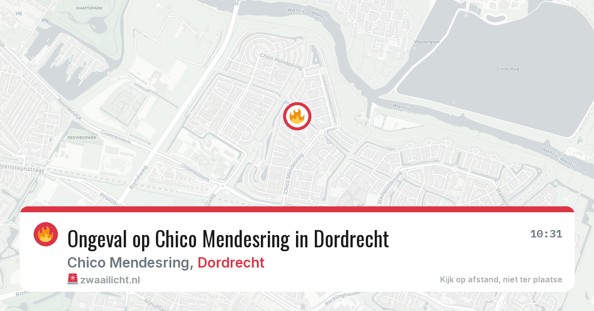Ongeval op Chico Mendesring in Dordrecht — 19 jul 2026