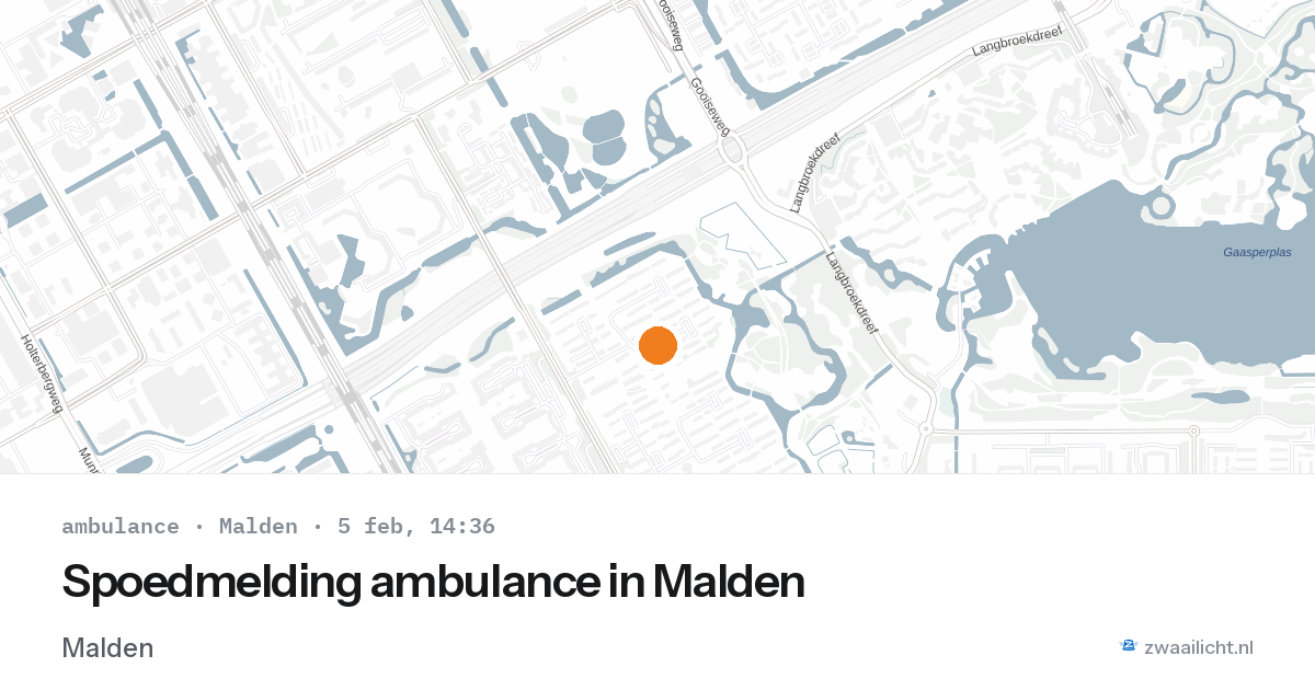 Spoedmelding ambulance in Malden — 5 feb 2026