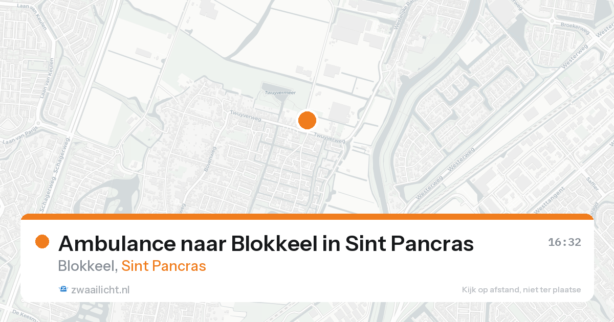 Ambulance naar Blokkeel in Sint Pancras — 7 aug 2026