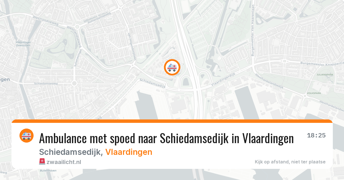 Ambulance met spoed naar Schiedamsedijk in Vlaardingen — 29 mei 2026