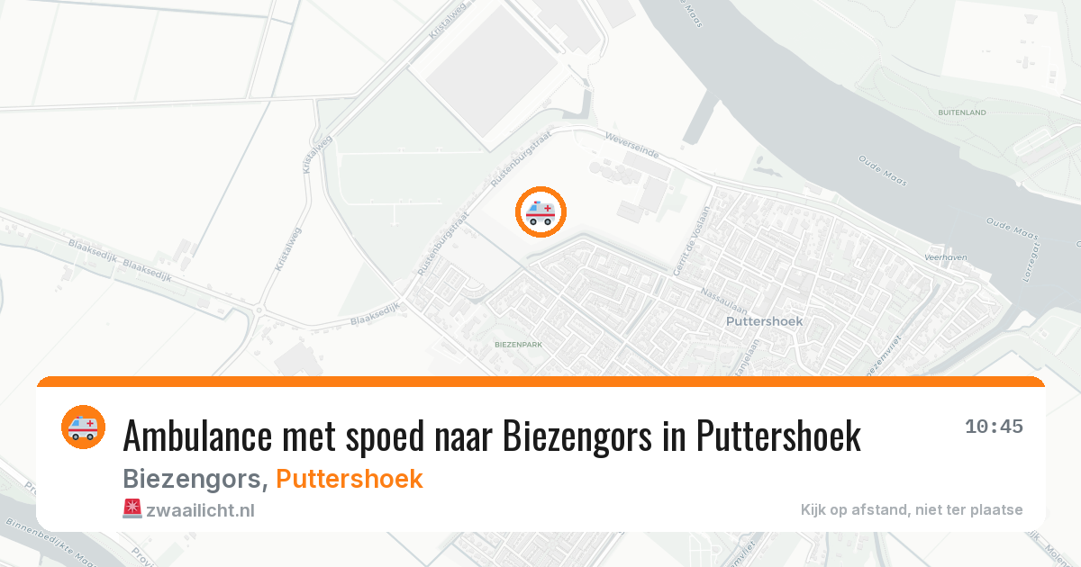 Ambulance met spoed naar Biezengors in Puttershoek — 21 jan 2026