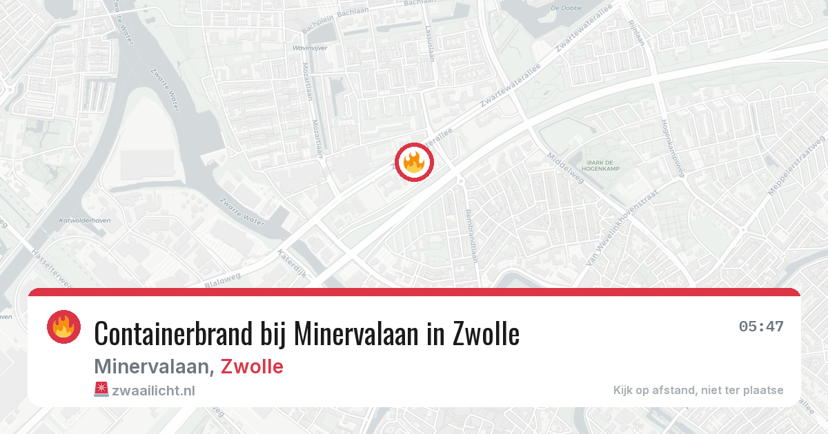 Containerbrand bij Minervalaan in Zwolle — 1 jul 2026