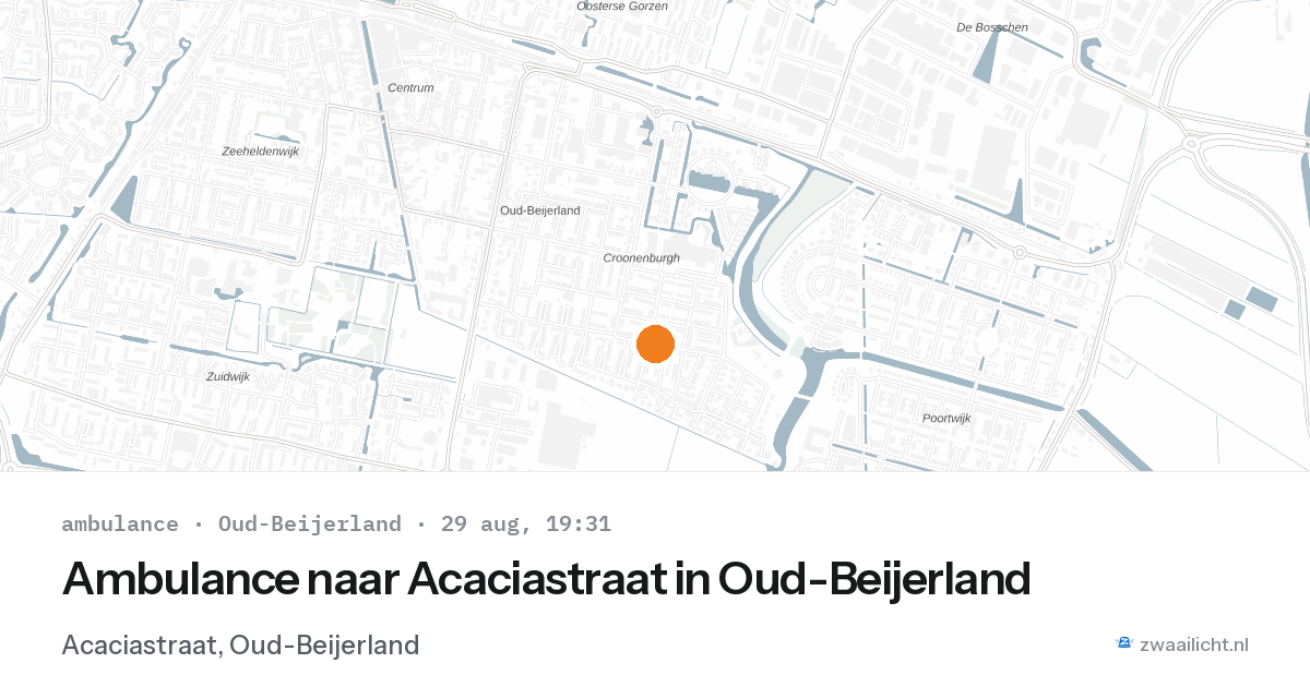 Ambulance naar Acaciastraat in Oud-Beijerland — 29 aug 2026