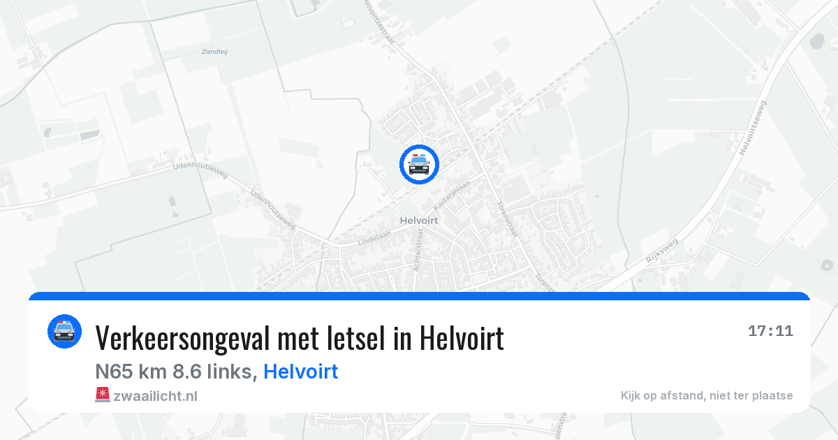 Verkeersongeval met letsel in Helvoirt — 30 mrt 2026