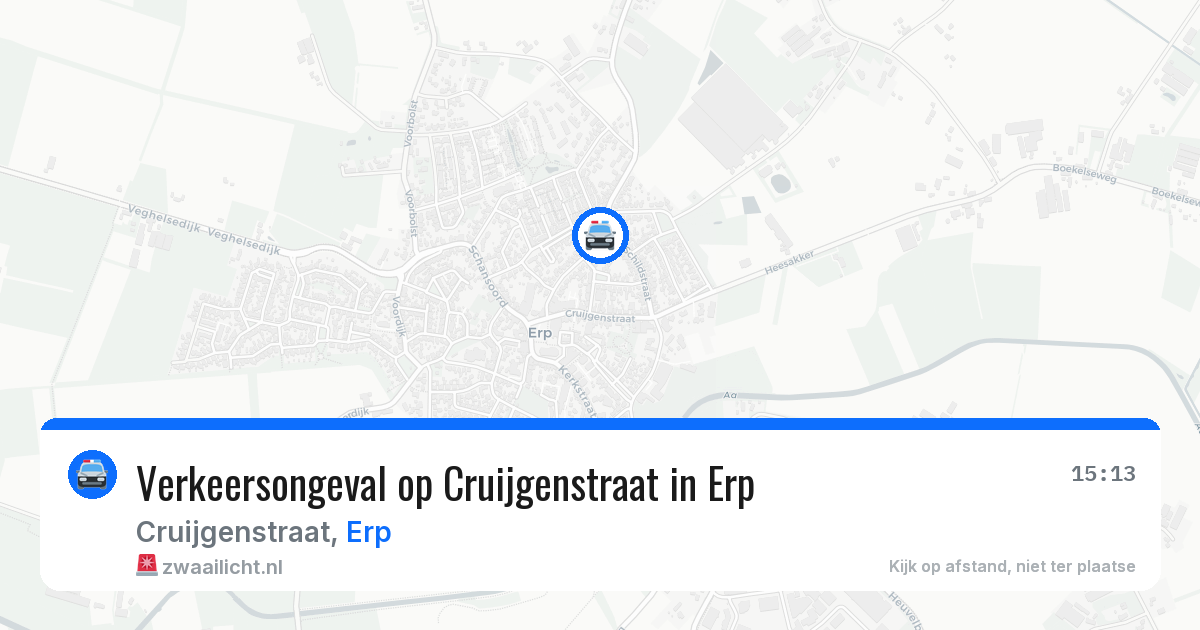 Verkeersongeval op Cruijgenstraat in Erp — 7 feb 2026