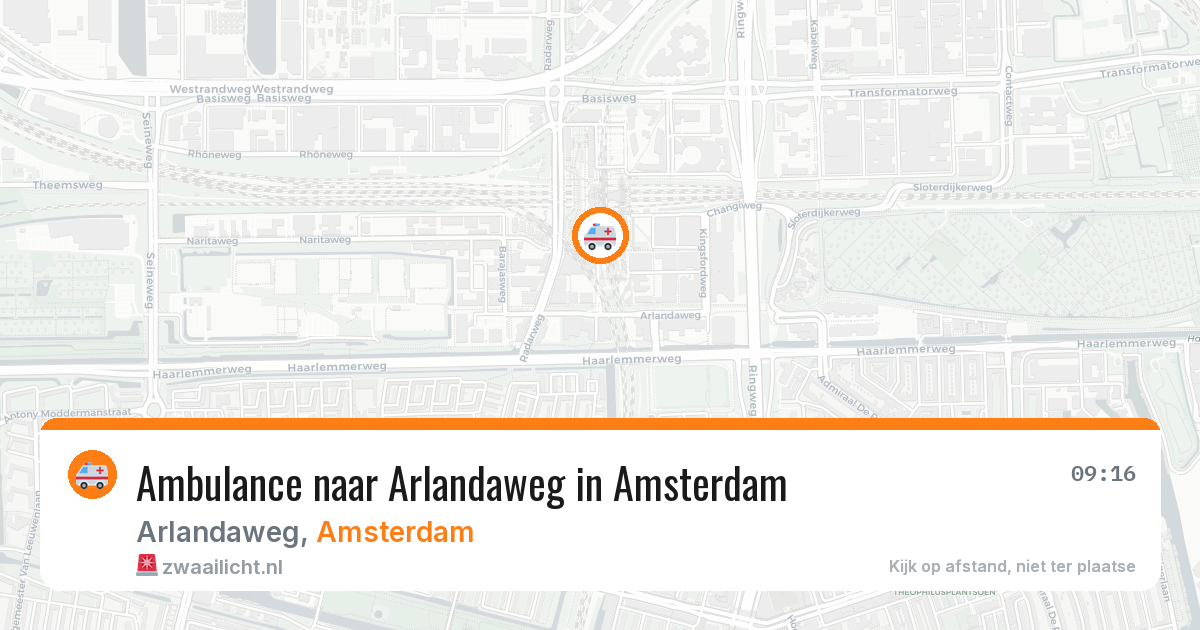 Ambulance naar Arlandaweg in Amsterdam — 14 aug 2026