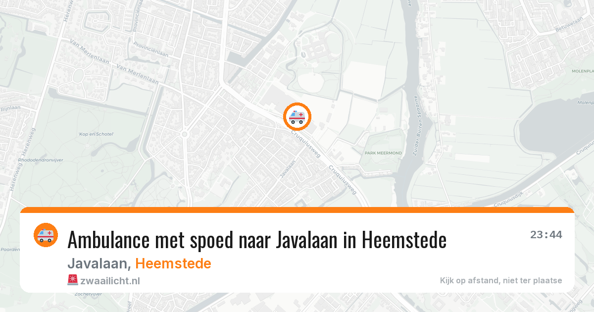 Ambulance met spoed naar Javalaan in Heemstede — 22 jan 2026